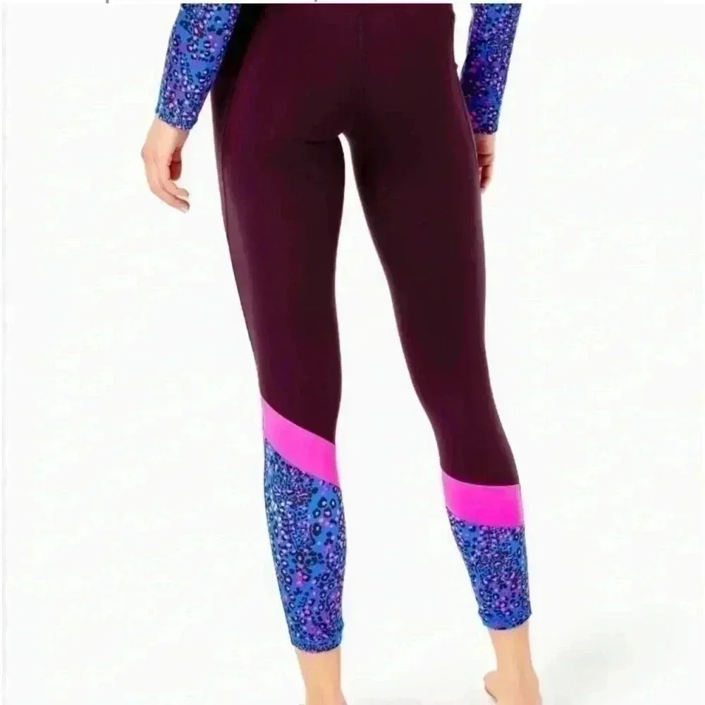 Lilly Pulitzer Luxletic Weekender High rise legging Cherry Ganache- size small - Picture 2 of 10